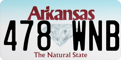 AR license plate 478WNB