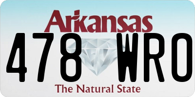 AR license plate 478WRO
