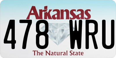 AR license plate 478WRU