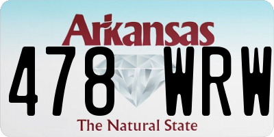 AR license plate 478WRW