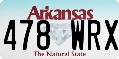 AR license plate 478WRX