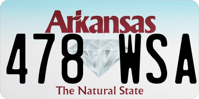 AR license plate 478WSA