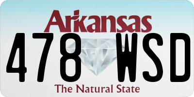 AR license plate 478WSD