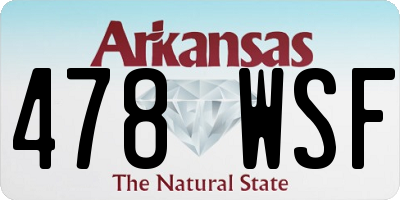 AR license plate 478WSF
