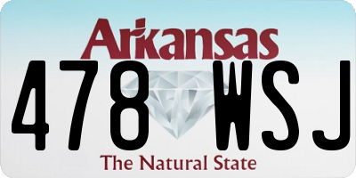 AR license plate 478WSJ