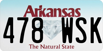 AR license plate 478WSK