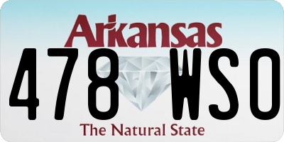 AR license plate 478WSO