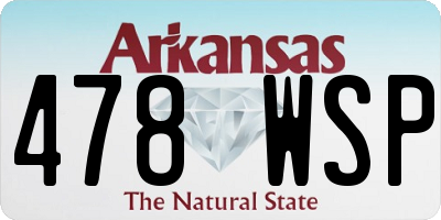 AR license plate 478WSP