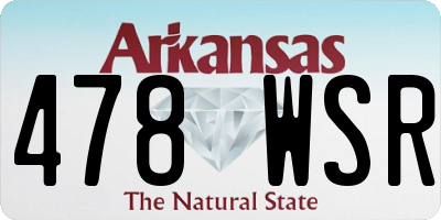 AR license plate 478WSR