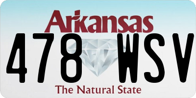 AR license plate 478WSV