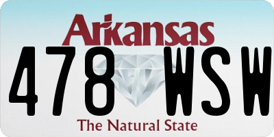 AR license plate 478WSW