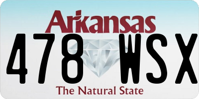 AR license plate 478WSX
