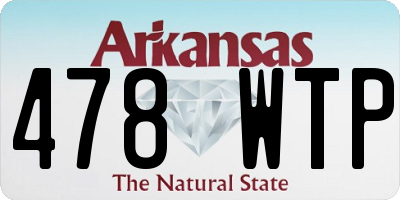 AR license plate 478WTP