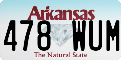 AR license plate 478WUM