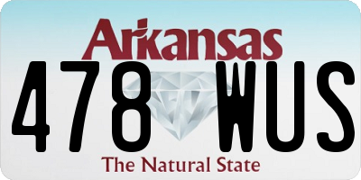 AR license plate 478WUS