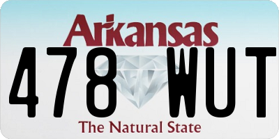 AR license plate 478WUT