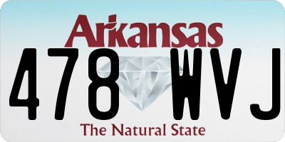 AR license plate 478WVJ