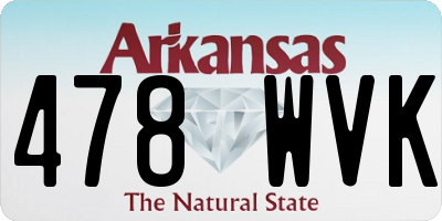 AR license plate 478WVK