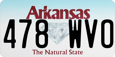 AR license plate 478WVO
