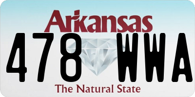 AR license plate 478WWA