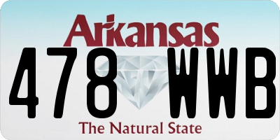 AR license plate 478WWB