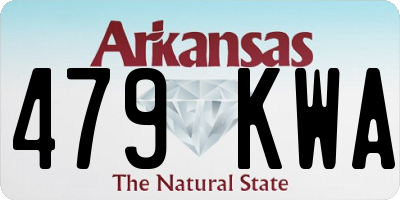 AR license plate 479KWA