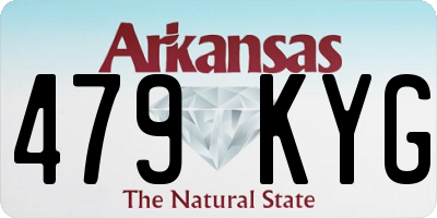 AR license plate 479KYG
