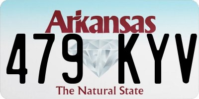 AR license plate 479KYV