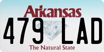 AR license plate 479LAD