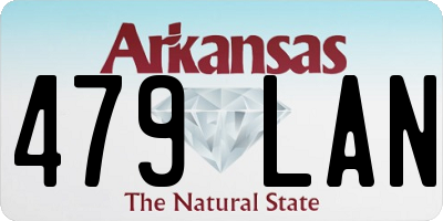 AR license plate 479LAN