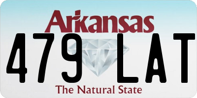 AR license plate 479LAT