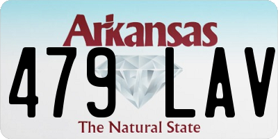 AR license plate 479LAV