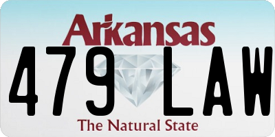 AR license plate 479LAW
