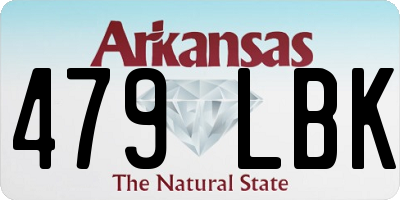 AR license plate 479LBK
