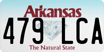 AR license plate 479LCA