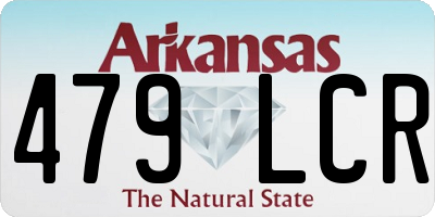 AR license plate 479LCR