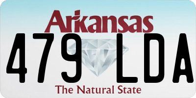 AR license plate 479LDA
