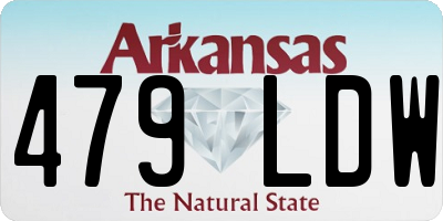 AR license plate 479LDW