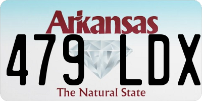 AR license plate 479LDX
