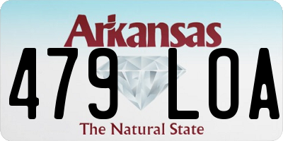 AR license plate 479LOA