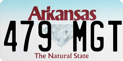 AR license plate 479MGT