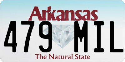 AR license plate 479MIL