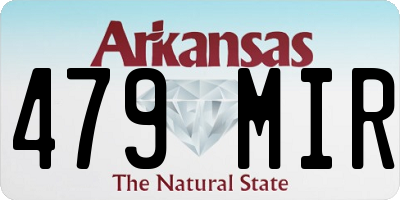 AR license plate 479MIR
