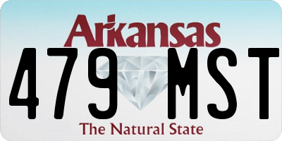AR license plate 479MST