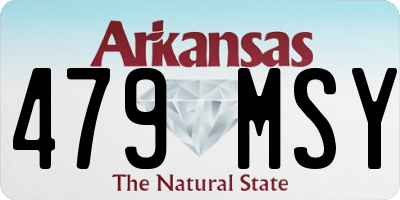 AR license plate 479MSY