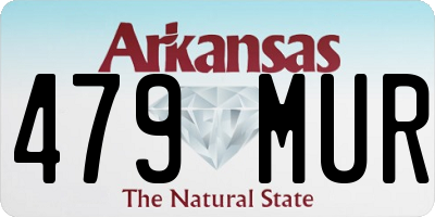 AR license plate 479MUR