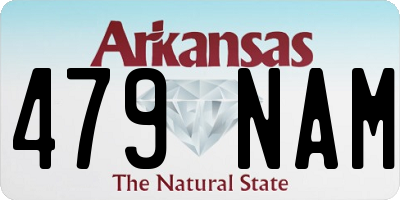 AR license plate 479NAM