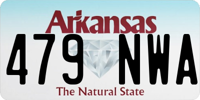 AR license plate 479NWA