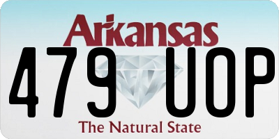 AR license plate 479UOP