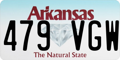 AR license plate 479VGW